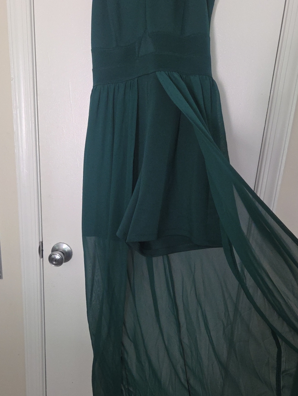 Sweet Storm Emerald Green High-Low Jumpsuit Dress M - Picture 7 of 8